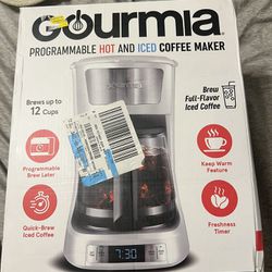New Never Opened Gourmia Coffee Maker 12 Cup Hot Or Iced