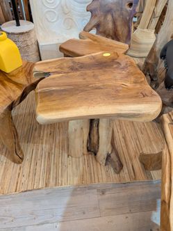 Unique teakwood side table