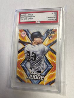 Aaron Judge 2017 Topps Fire Rookie Card Grade 10 Gem Mint