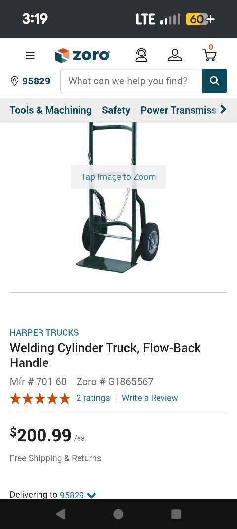 Industrial Welding Cylinder Hand Truck USA Also Great For Paint Buckets