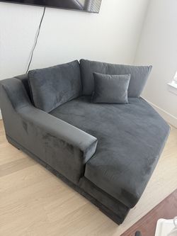 Chaise lounge- charcoal, extra large.