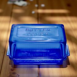 RARE Hazel-Atlas 1lb Butter Dish & Lid