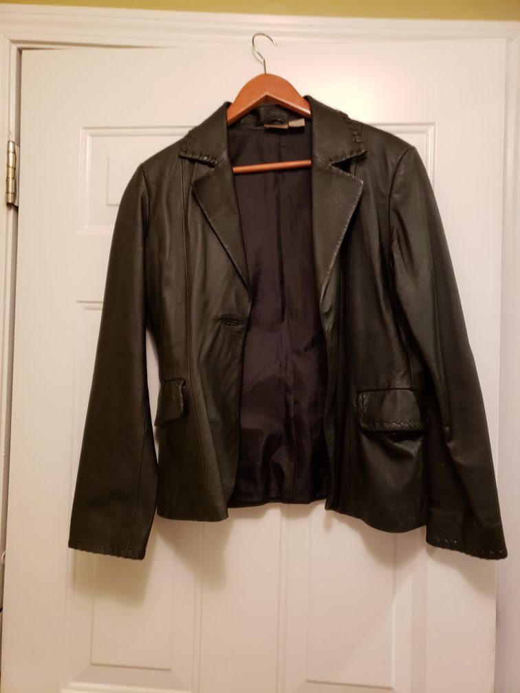 Newport News leather jacket (M)