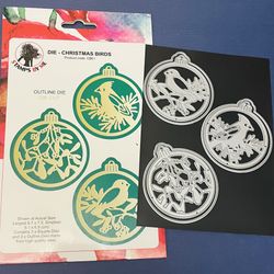 Pretty Name Brand 6pc Christmas Birds Die Cuts