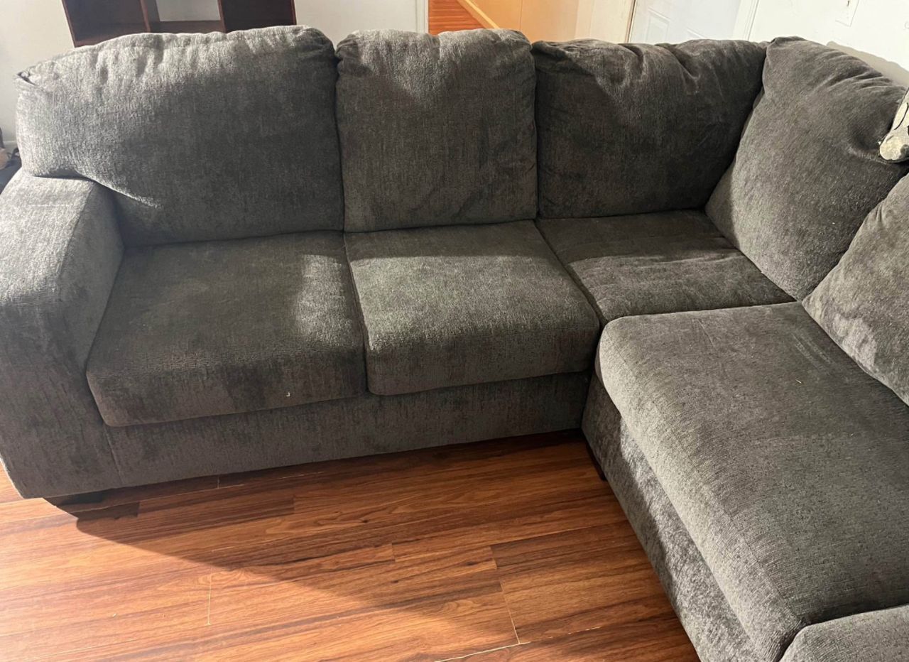 Large grey sectional couch $400