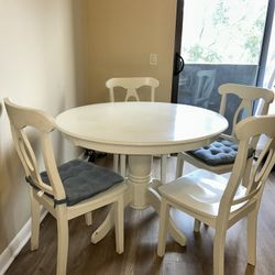 White Kitchen Table With 4 Chairs 