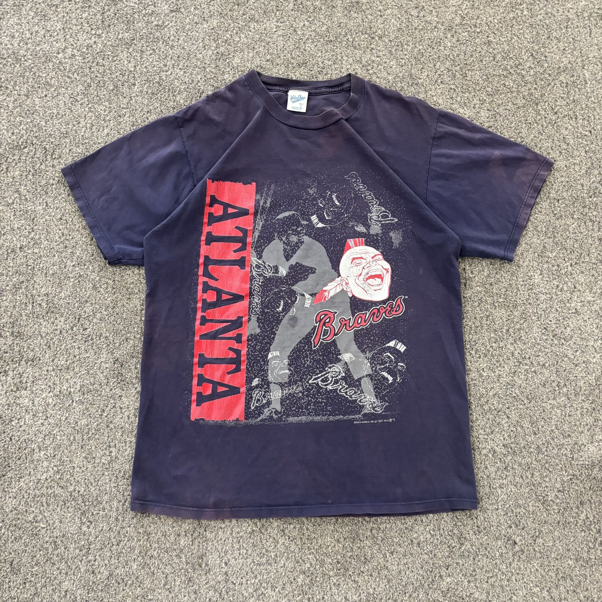 90s Atlanta Braves tee men’s Size L