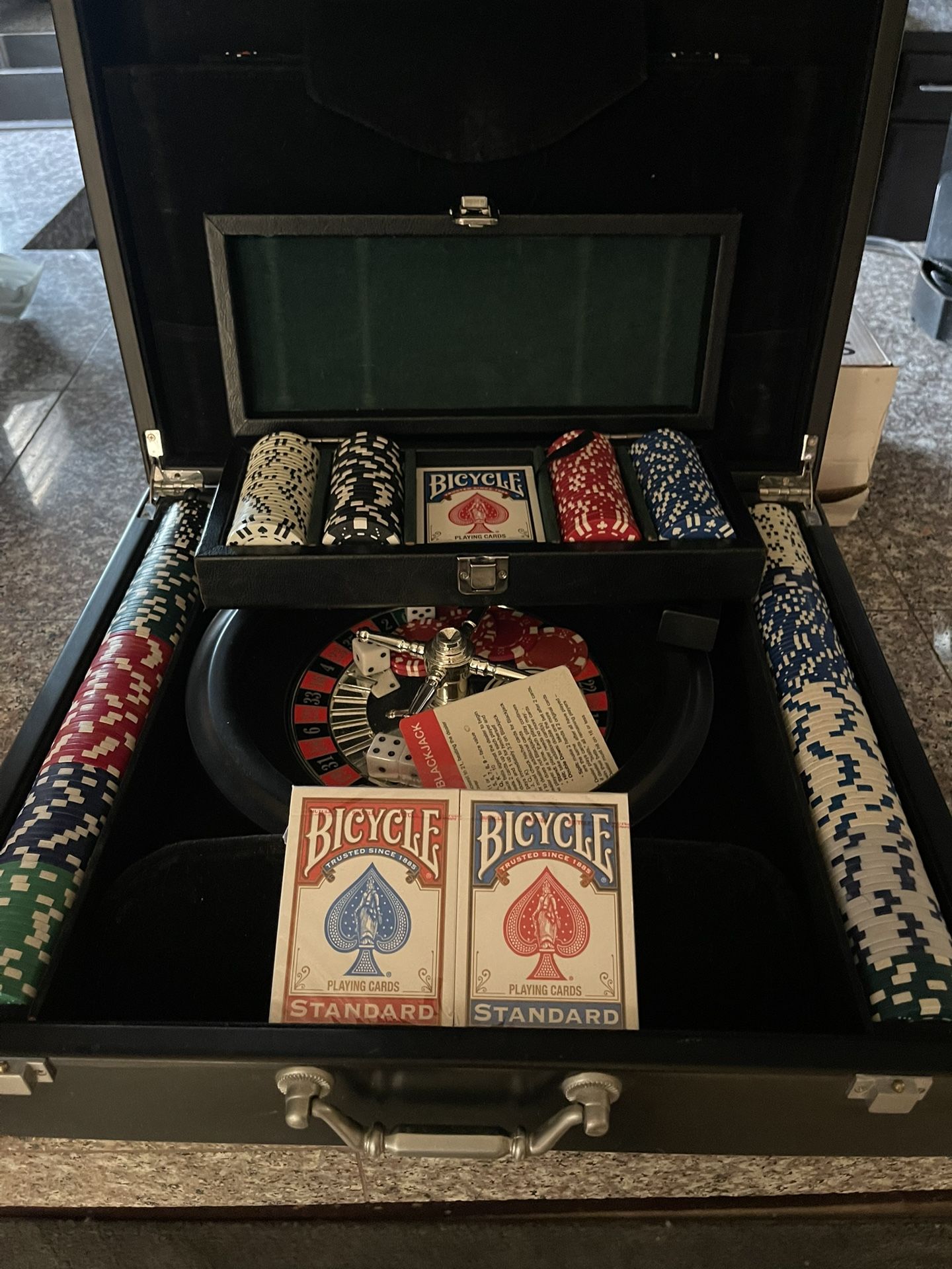 Poker Casino Card With Board Plus Roulette