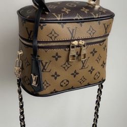 Designer handbag vanity monogram purse