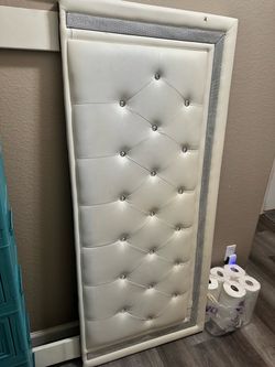 Queen rhinestone studded headboard