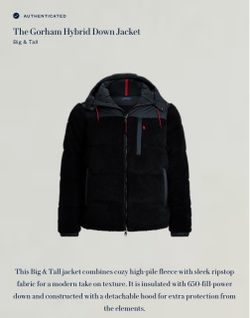 Polo Ralph Lauren The Gorham Hybrid Down Jacket Big & Tall