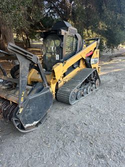 Land clearing wood shredder#skid steer loader