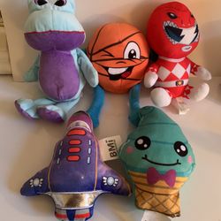 Lot Of 5 Plushies Stuffed Toys