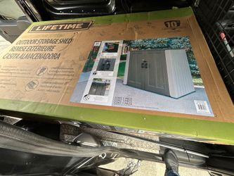Lifetime Polyethylene Utility Storage Shed, 19.5 sq. ft., 6.3ft x 3.6ft x 5.7ft., Gray, (60517U)