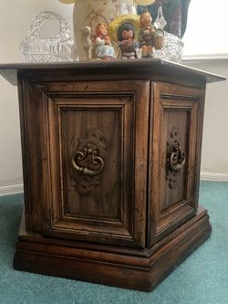Vintage End Table with Storage
