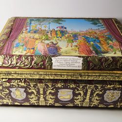 E. Otto Schmidt W. Germany Nurnberg Lebkuchen Metal Cookie Biscuit Tin Box 1997