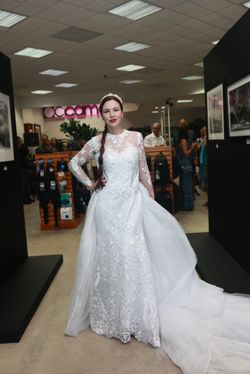 2 In 1 Style Pure White Wedding Dress 