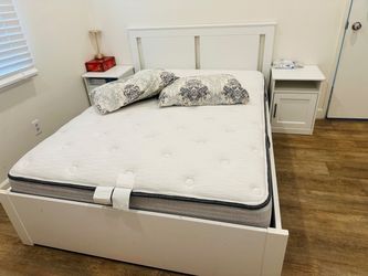 Bed with out mattress  bed size is Full