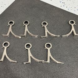 7 Pottery Barn Pewter Metal Curtain Rod Brackets