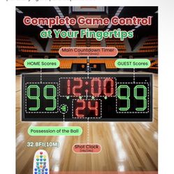 Marcador de juego inalámbrico ultra brillante con batería recargable incorporada, temporizador