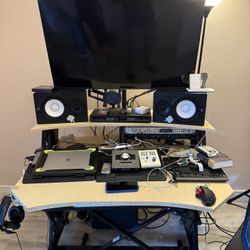 Studio Desk with Dual 4 RU Racks $200 !OBO!