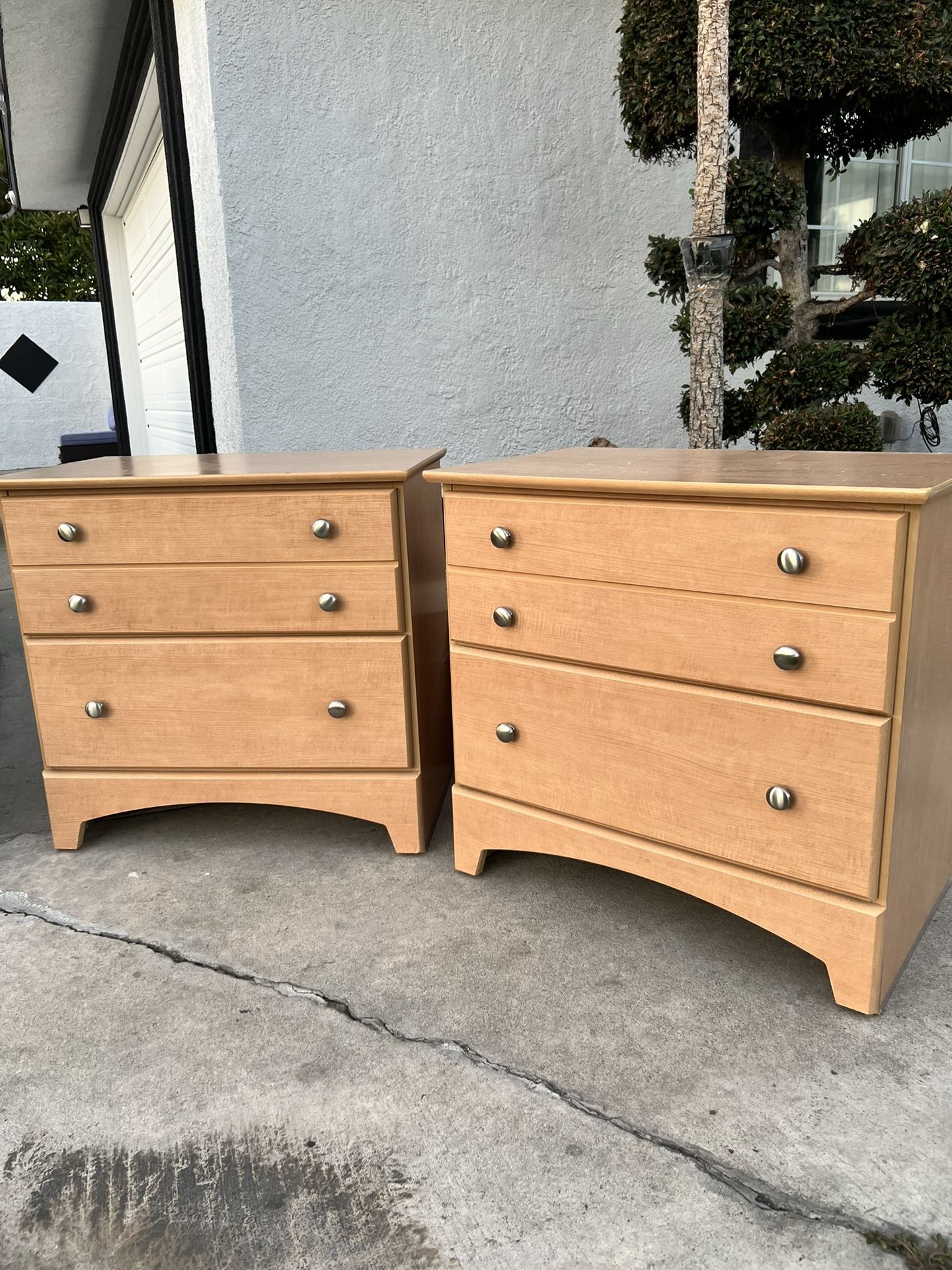 Set of 2 Nightstand Atlanta maple Cajoneras