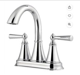 Pfister LG48-GL0C Saxton 2-Handle 4" Center set Bathroom Faucet in Polished Chrome, 1.2gpm