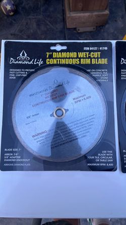 2…Diamond Life 7" Diamond Wet-Cut Continuous Rim Blade