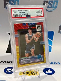 Jake Lavaría Red & Gold Wave /99 Rookie Card Lakers