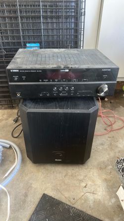 Boston subwoofer & Yamaha receiver  both included