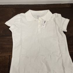 Old Navy girls uniform white polo medium 8