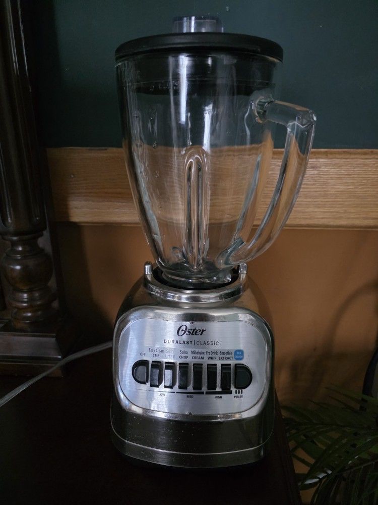 Oster Duralast Classic Blender Stainless Steel Base Retro 6 Speed w/ Duralast Glass Jar