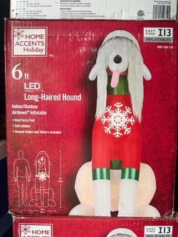 Long haired inflatable hound