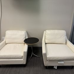 West Elm Leather Sofa Chairs