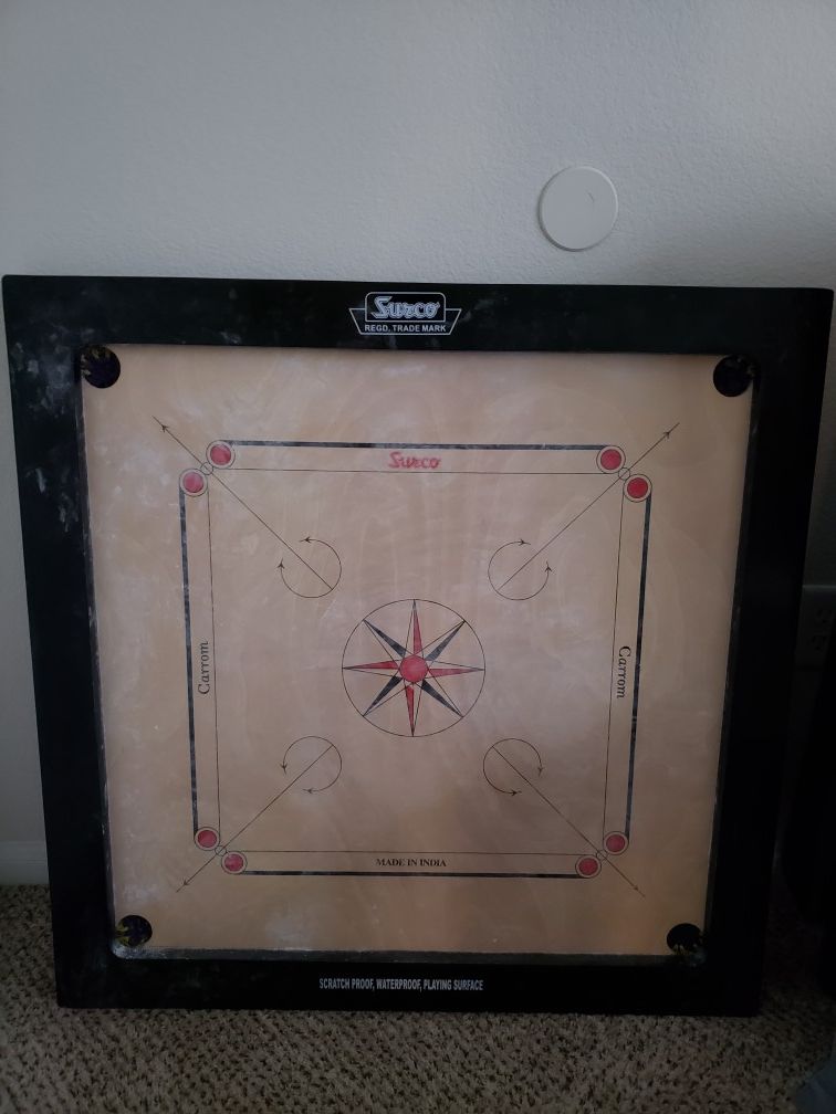 CARROM BOARD SYNCO WINIT MEDIUM with coins and add