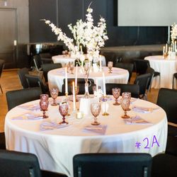 Round 120" White Tablecloths wedding party quinceañera decor
