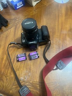 Camera with two batteries