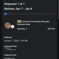  Google Nest Learning Thermostat (4th gen) Gold