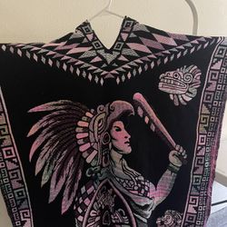Brand New Pink Poncho From Mexico 