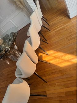Ivory/ Cream dining chairs