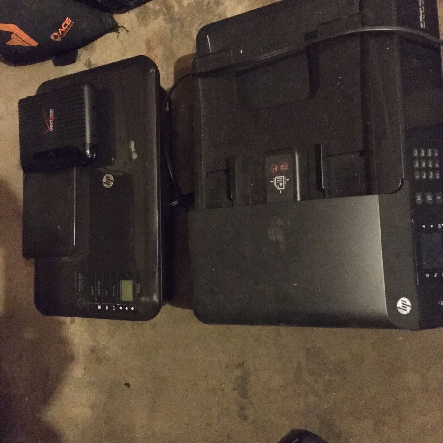 Three HP Ink Jet Printers + Verizon Router