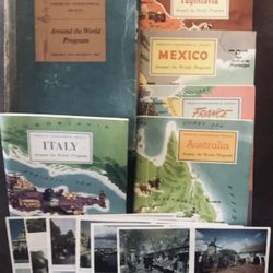 Vintage 1950s American Geographical Society's Around the World Program Books