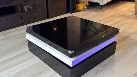 Black Gloss Coffee Table with LED Lighting