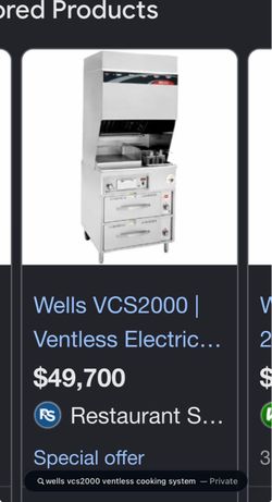 Wells VCS2000 Ventless Electric Cooking System