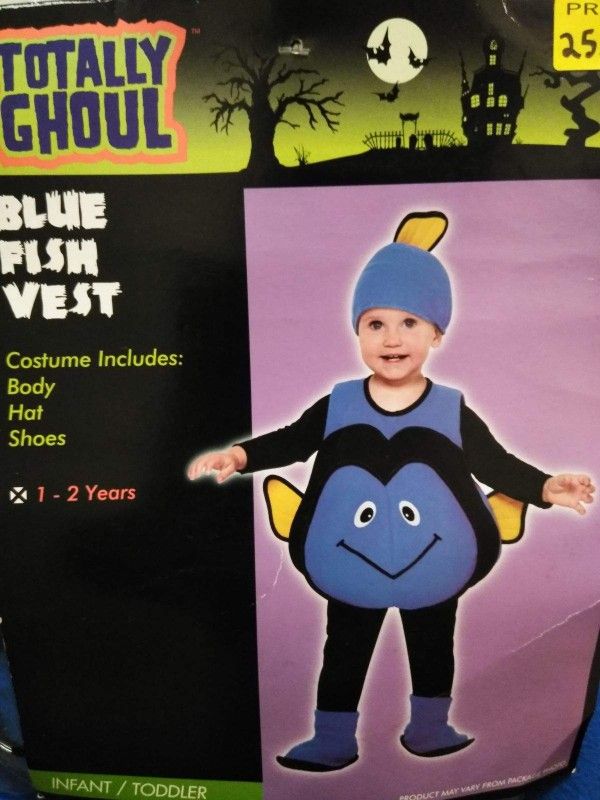Blue Fish Vest Costume, Finding Nemo Costume, Dory Costumes, Fish Costumes, Kids Costumes