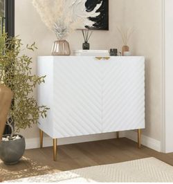 New Sideboard Buffet Cabinet with 2 Doors , Accent Buffet Sideboard Storage Cabinet for Kitchen, Living Room, Entryway, White. Brand new condition.
