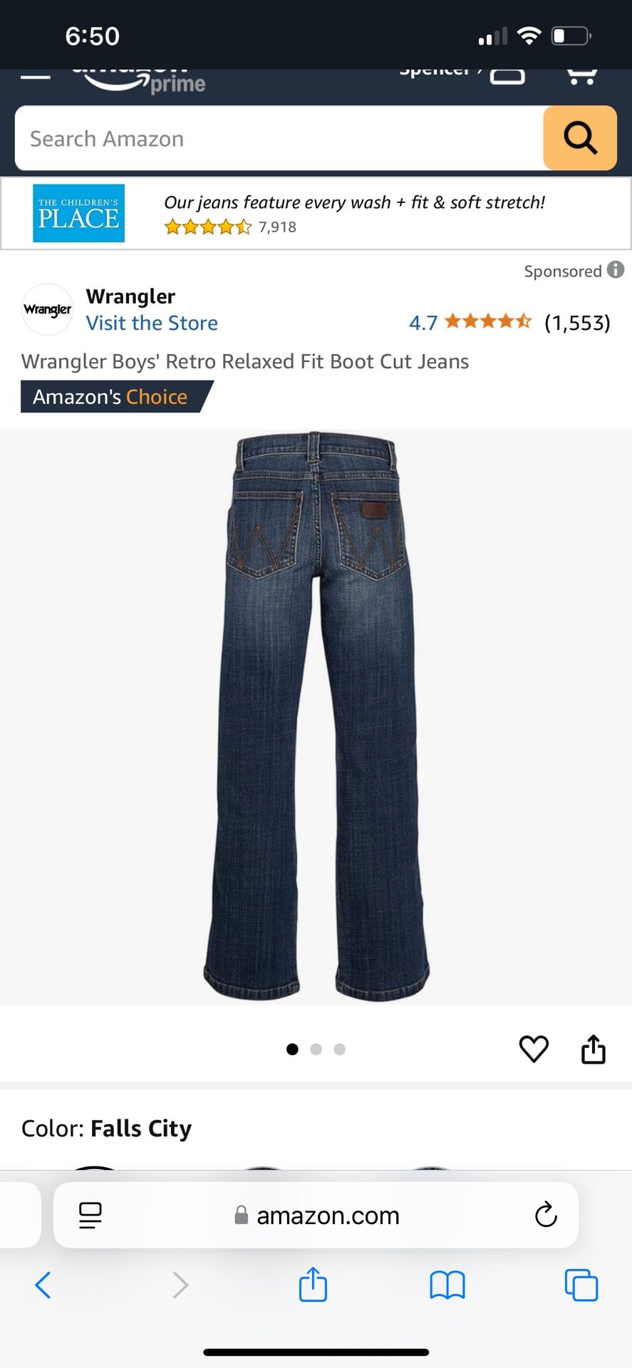 Wrangler Retro Jeans Relaxed Boot size 14