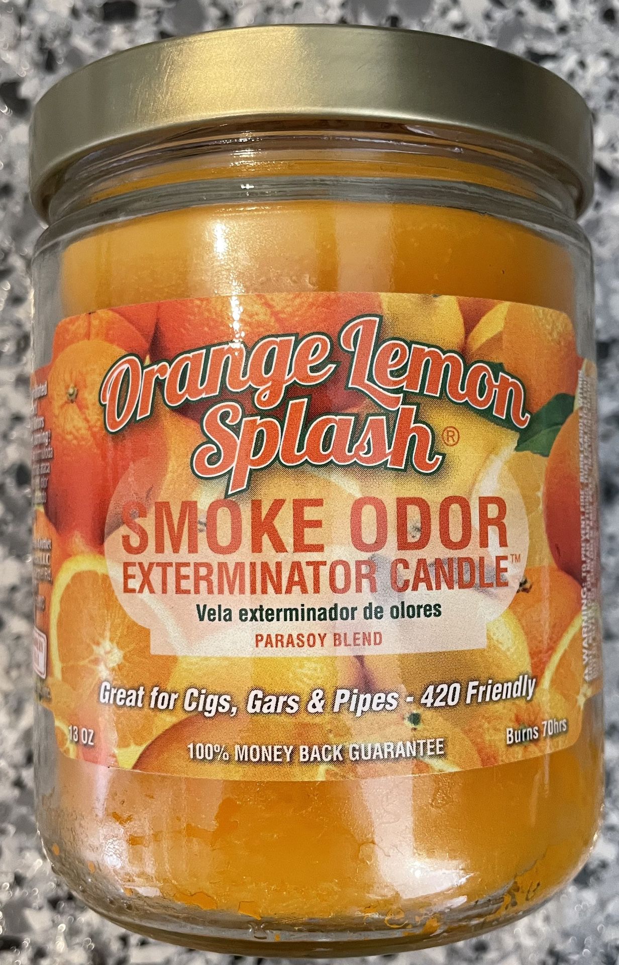 Smoke Odor Exterminator Candle, Orange Lemon Splash, 13oz 