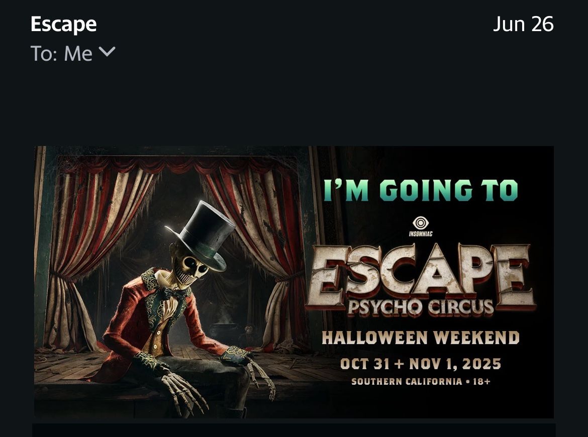 2 Day GA+ Escape 2025