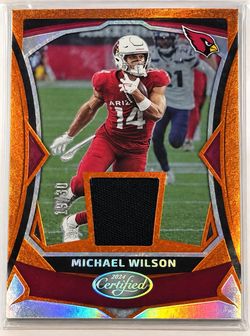 19/30 2024 Certified Michael Wilson Jersey Relic Card 19/30
